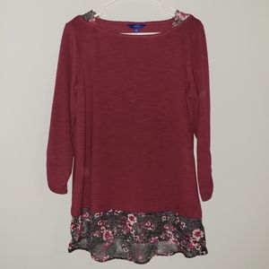 Apt 9 top with ruched sleeves